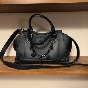 Steve Madden black faux leather bag